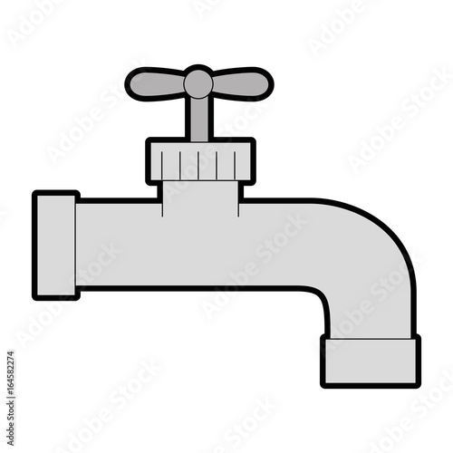 water faucet icon over white background vector illustration