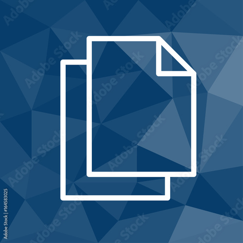 Dokumente - Icon mit geometrischem Hintergrund blau