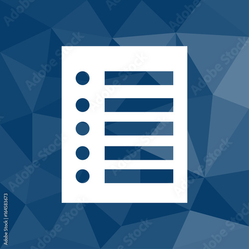Liste - Icon mit geometrischem Hintergrund blau
