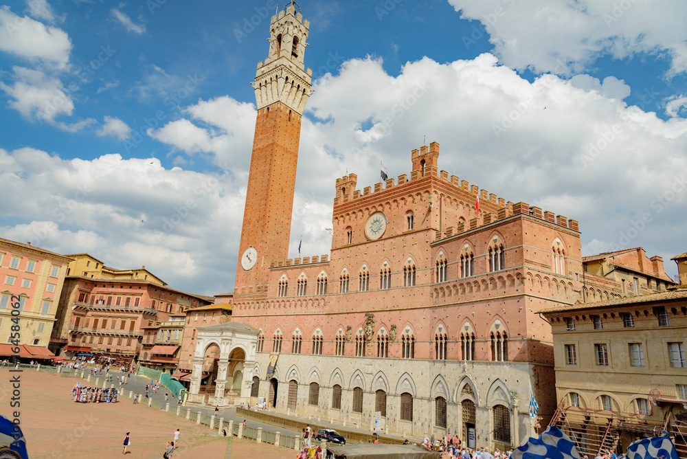 Panorama of the medieval city of Siena in tuscany