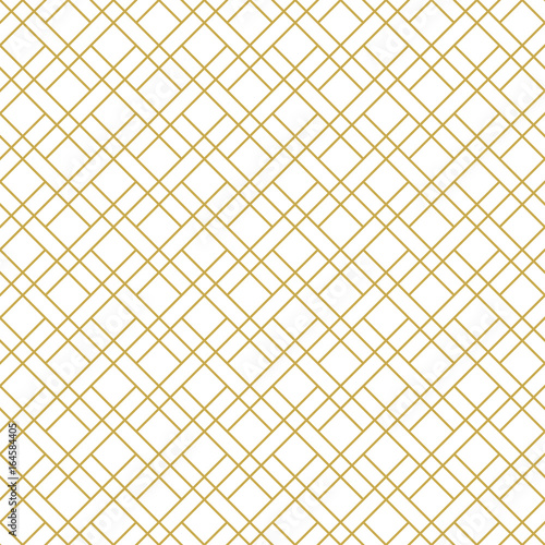 Seamless vector pattern. Modern stylish texture with gold trellis.