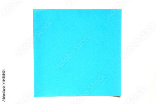 Light blue color paper sheet on white background used for decoration or design element