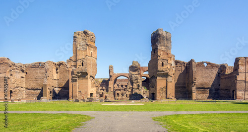 Baths of Caracalla, ancient ruins of roman public thermae photo