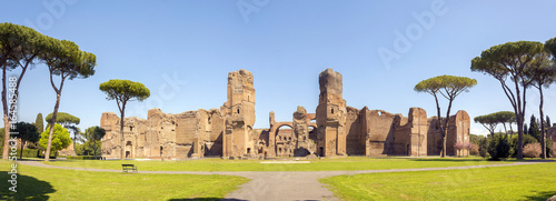 Baths of Caracalla, ancient ruins of roman public thermae photo