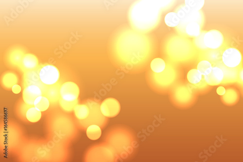 Abstract blurred lights background. Luminous golden dots on orange backdrop. Element for your design. Vector eps 10