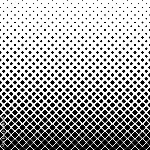 Monochrome square pattern background - black and white geometric vector illustration from rounded squares