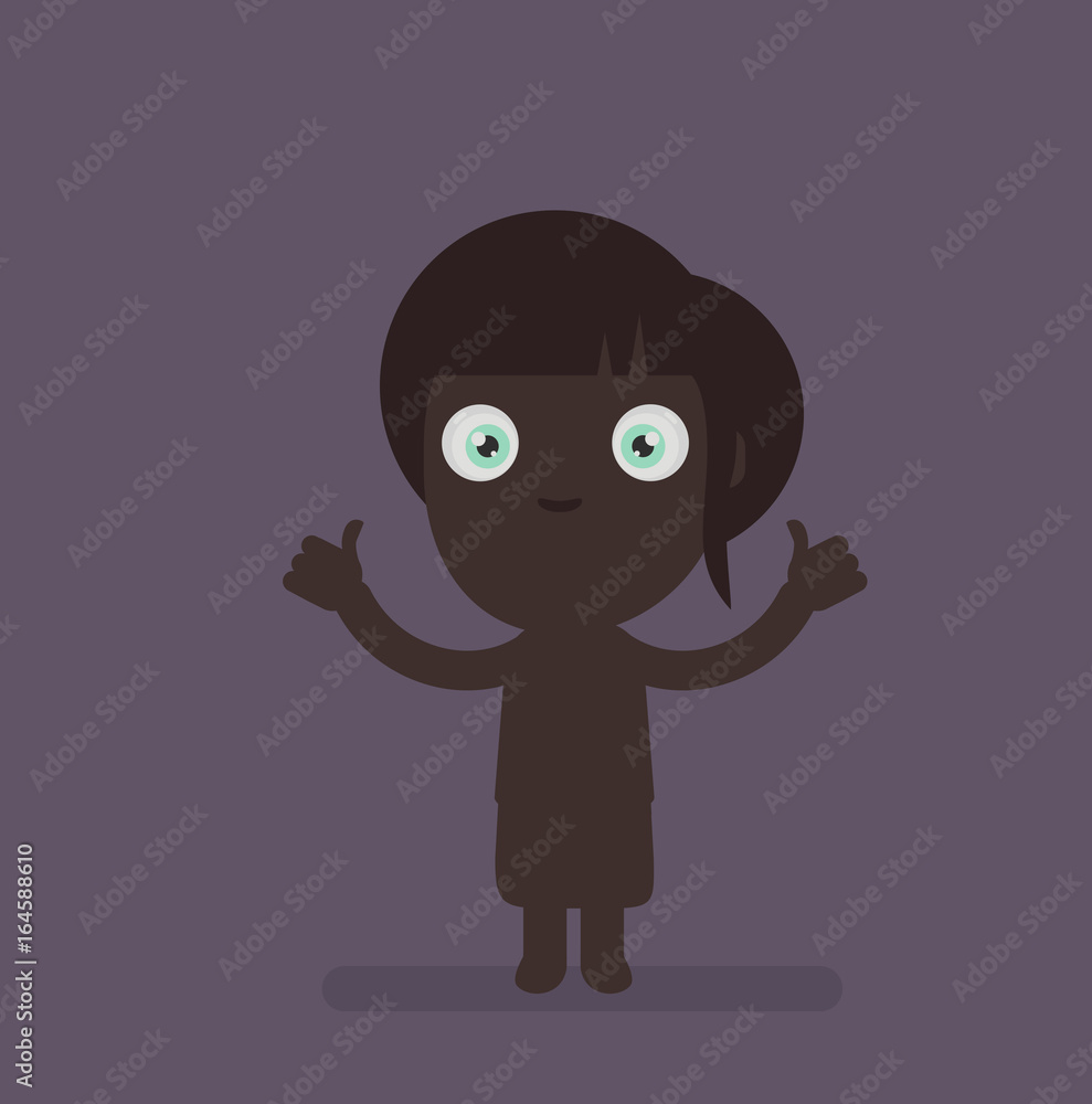 Cute human silhouette vector illustration Cute human silhouette vector illustration