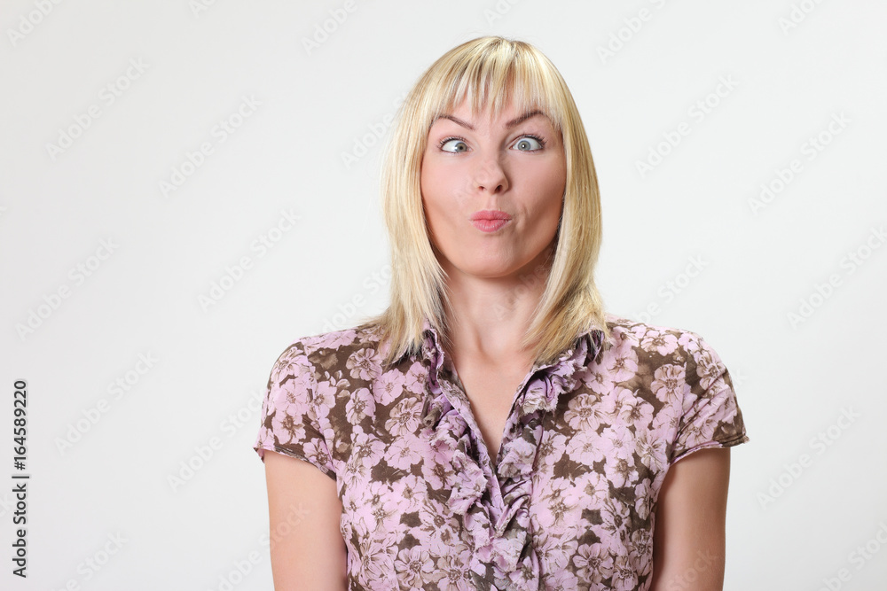 Portrait of crazy funny woman Portrait of crazy funny woman
