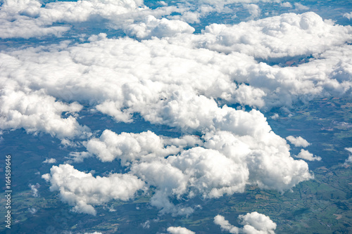White clouds and the Earth viewed from above