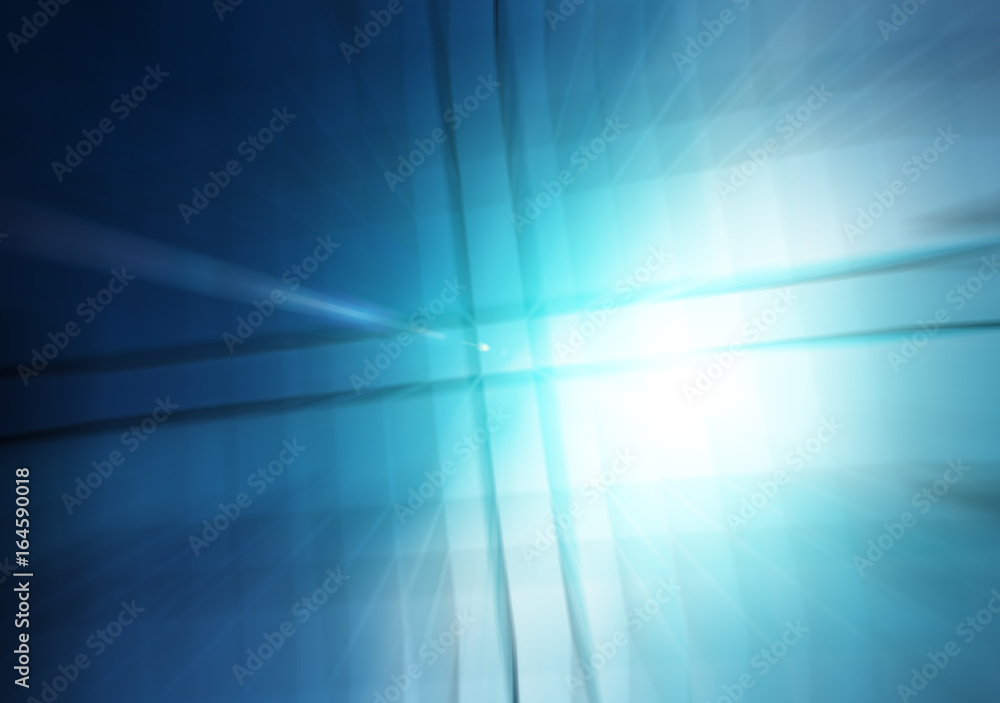 Fototapeta premium Blue Light Wave Abstract Background