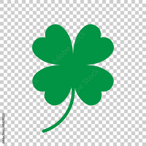 Four leaf clover vector icon. Clover silhouette simple icon illustration.