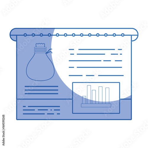 silhouette statistic bars presentation business in the company photo