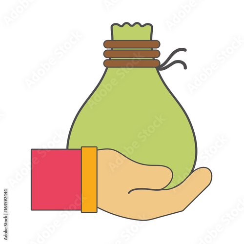 cloth bag to save things in the hand