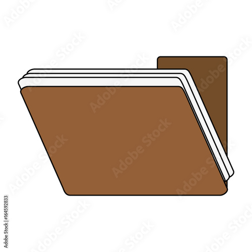 folder with documents over white background vector illustration