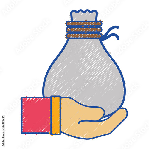 cloth bag to save things in the hand