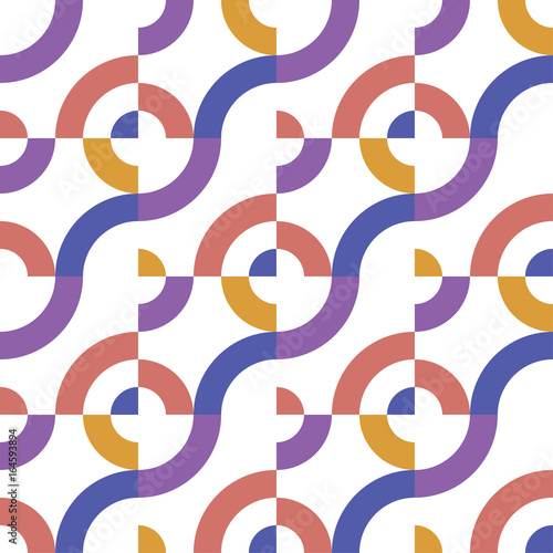 Vector illustration of grid with circles. Modern stylish abstract technology texture. Template for prints, textiles, wrapping, wallpaper, website.