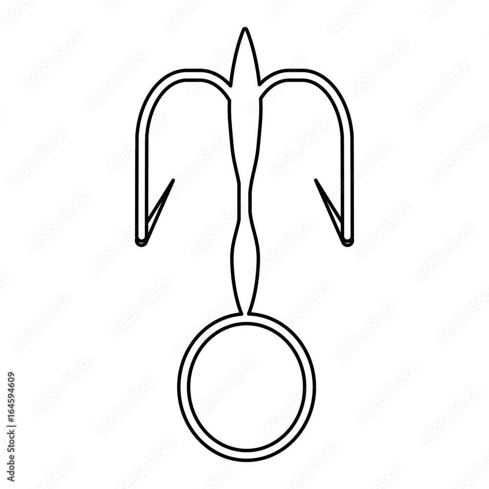 Fototapeta premium Fishing hook isolated