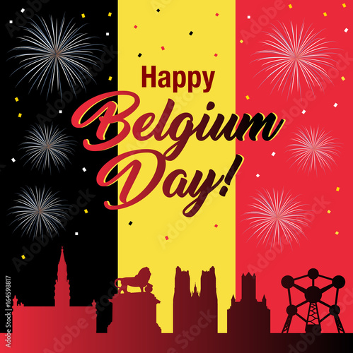 Belgium national day Celebration Banner