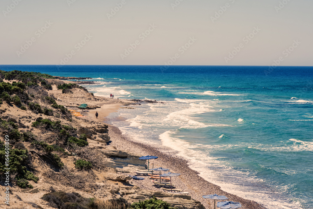 Kos Island beach in the vicinity of Kefalos. Greece Island Kos