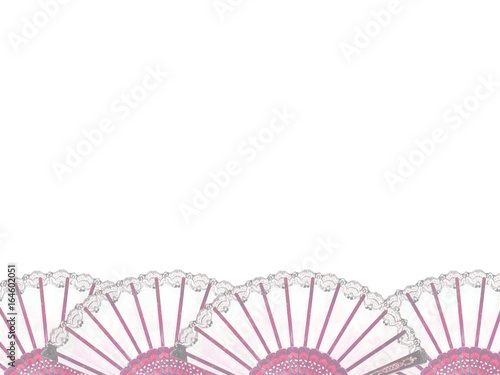 Hand Fan Abstract Frame Border Background