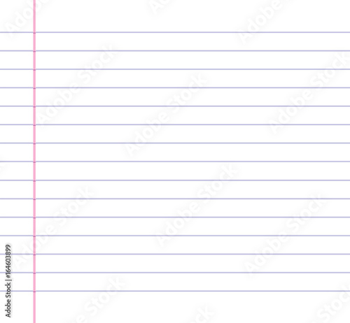 Lined or ruled paper background with blue horizontal lines and a red vertical margin line on the left hand side.
