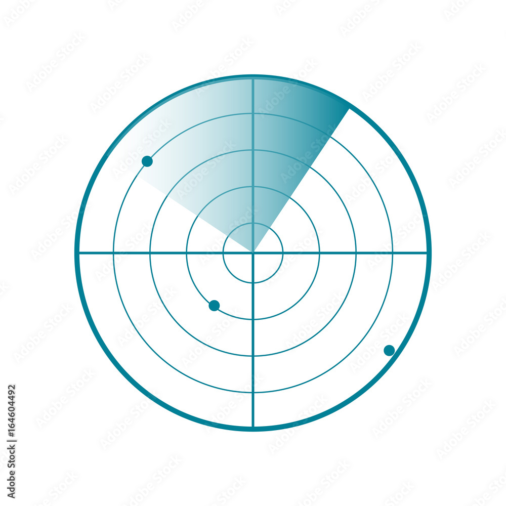Vector Radar screen icon Vector Radar screen icon