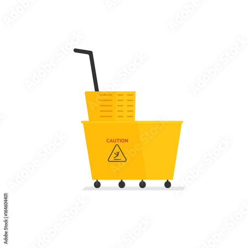 Cleaning cart vector