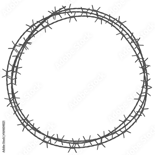 Barbed wire circle border
