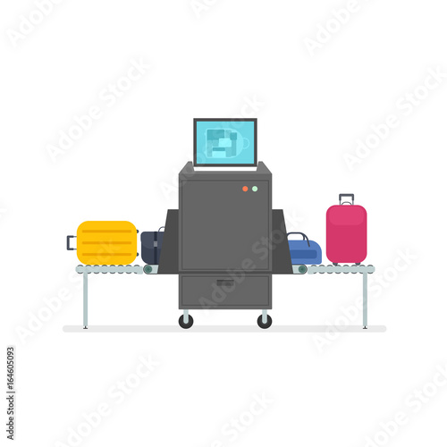 Airport baggage security scanner