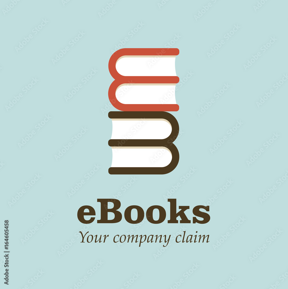Logo e-book. Vector Illustration Logo e-book. Vector Illustration