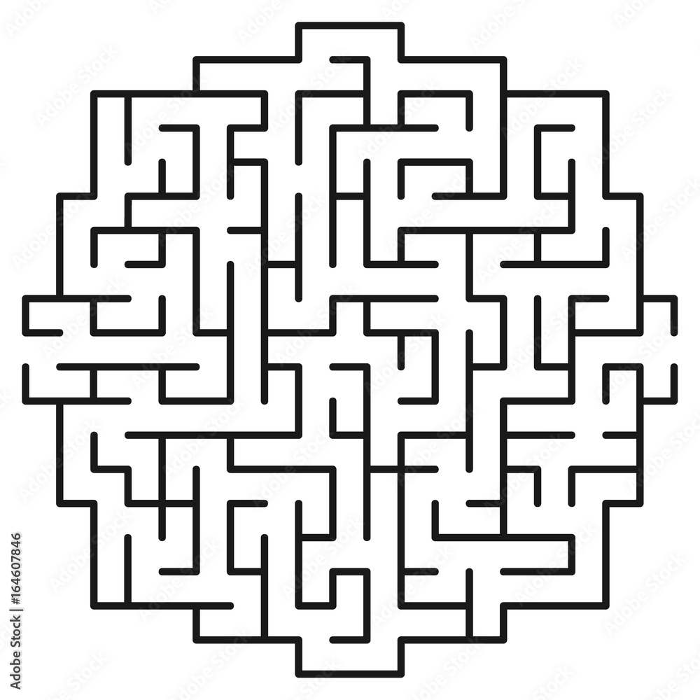 Abstract maze / labyrinth with entry and exit. Vector labyrinth 182.