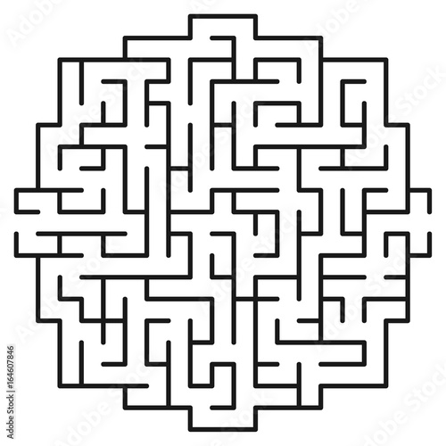 Abstract maze / labyrinth with entry and exit. Vector labyrinth 182.