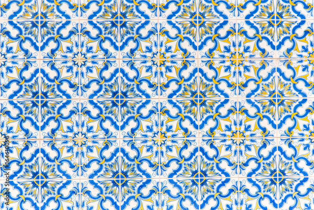 Azulejos, Portugal, detail, blue color
