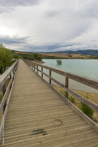 The Alloz reservoir in Lerate  Navarra  Spain