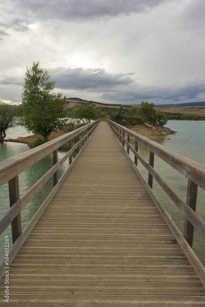 The Alloz reservoir in Lerate, Navarra, Spain