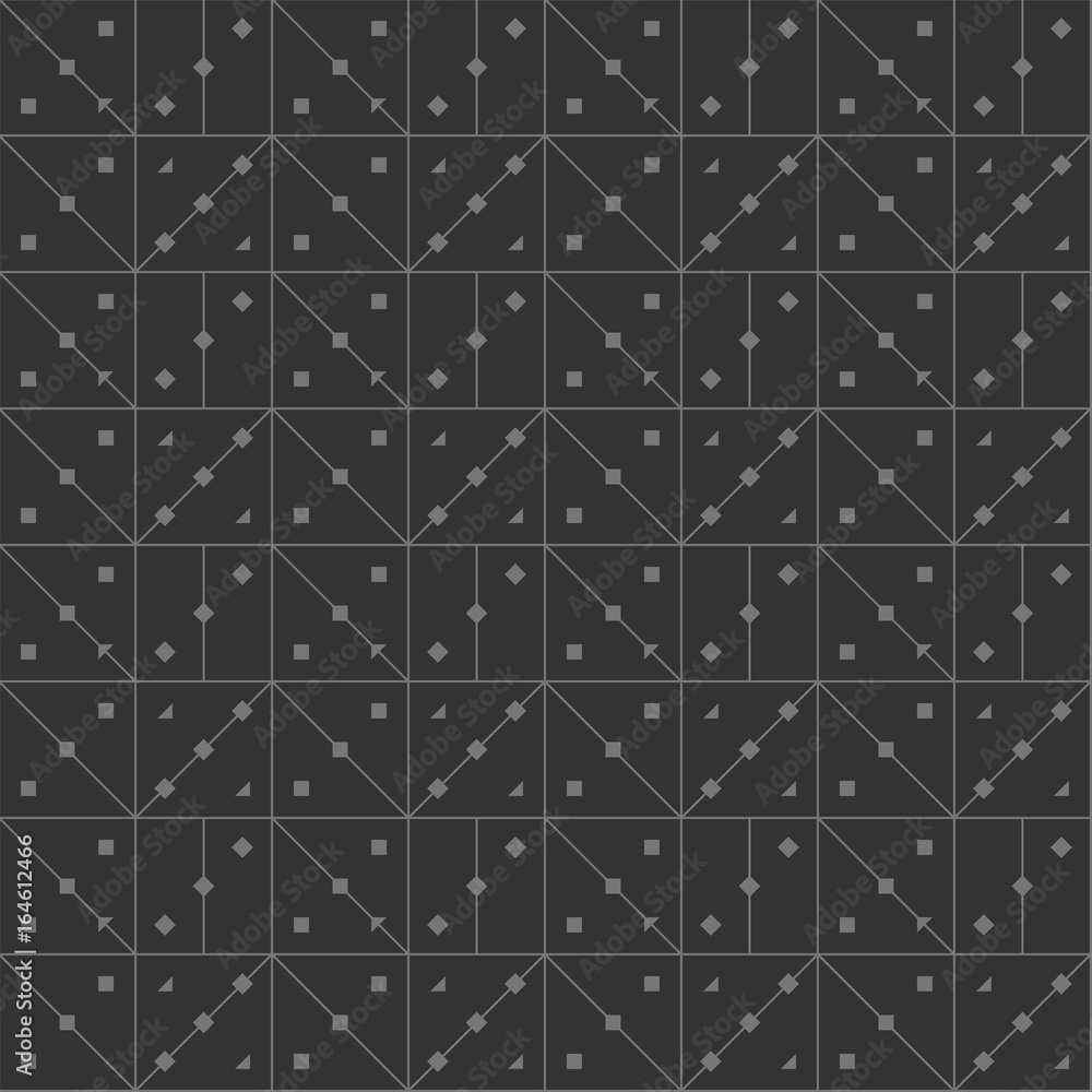 Seamless lines in form of angle squares dark background