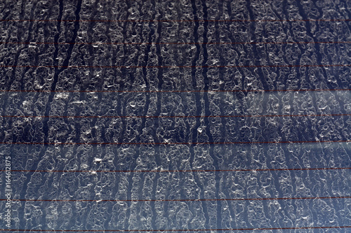 Dirty car glass surface.