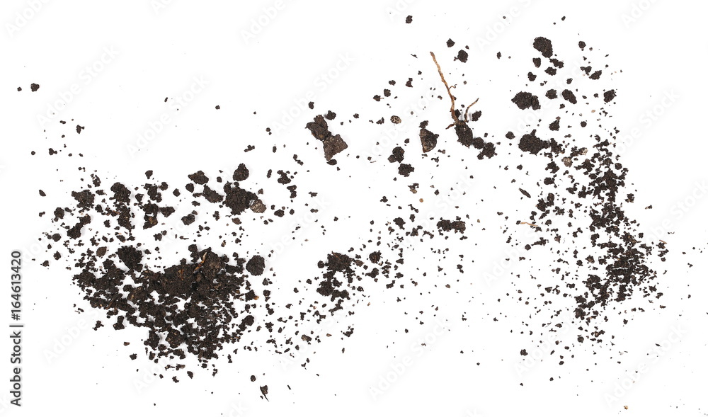 Fototapeta premium pile dirt isolated on white background, with clipping path