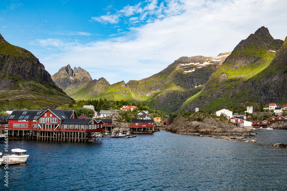 Å (Aa) fishing village in the Lofoten Islands during summer in Norway