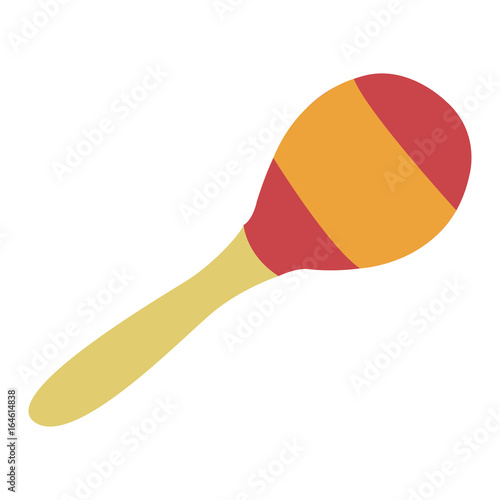 Isolated maraca instrument on a white background, Vector illustration