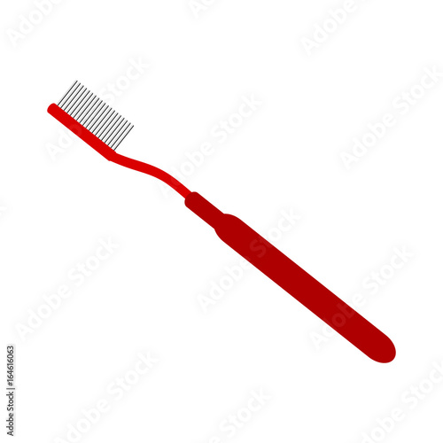 Toothbrush on white background.