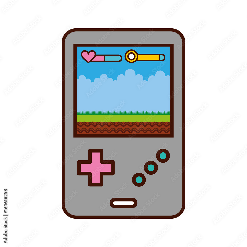 Portable video game console vector illustration design Portable video game console vector illustration design