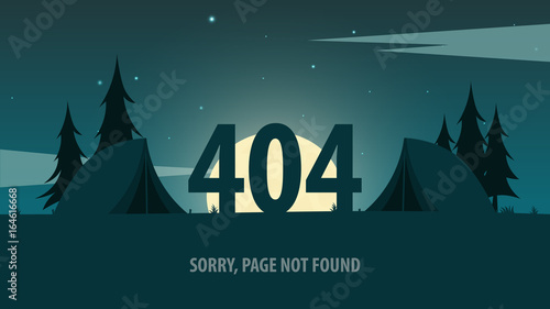 404 Error. Page not found. UI UX template for website. Vector illustration.