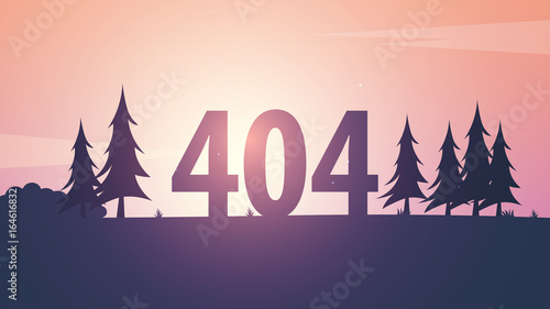 404 Error. Page not found. UI UX template for website. Vector illustration.