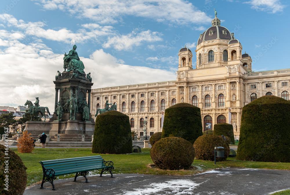 Museum of natural history and monument of Maria Theresia in Vienna