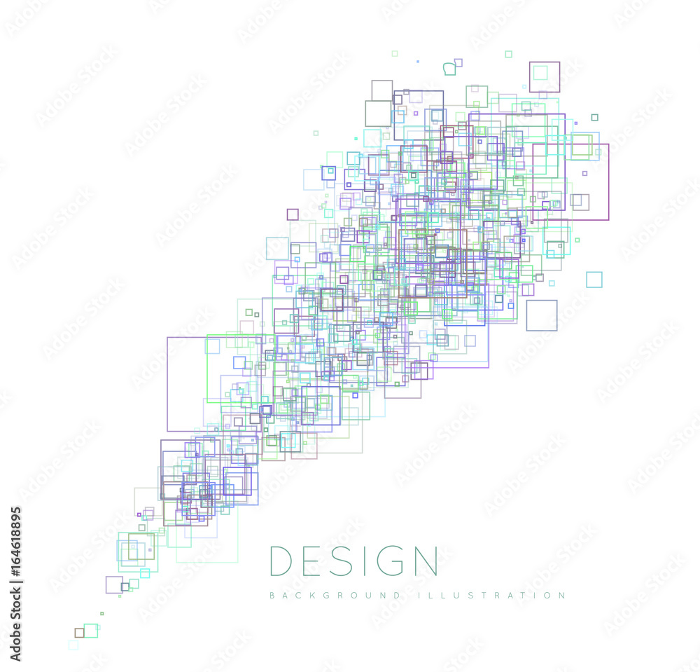 Obraz premium Background of the squares in a modern style.