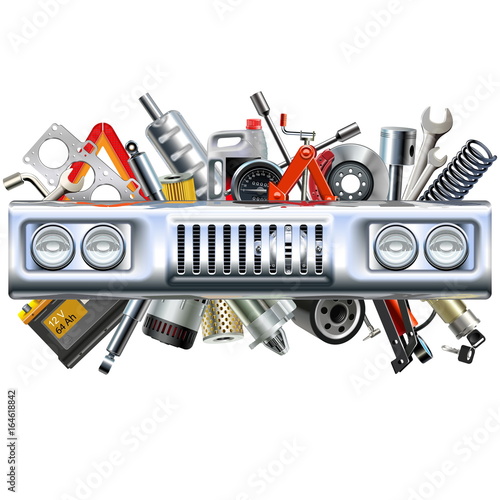 Vector Front Car Part with Spares