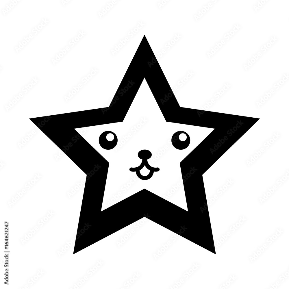star decorative kawaii character vector illustration design star decorative kawaii character vector illustration design