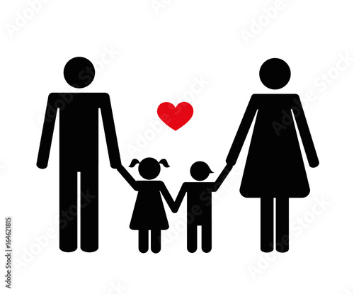 glückliche familie piktogramm