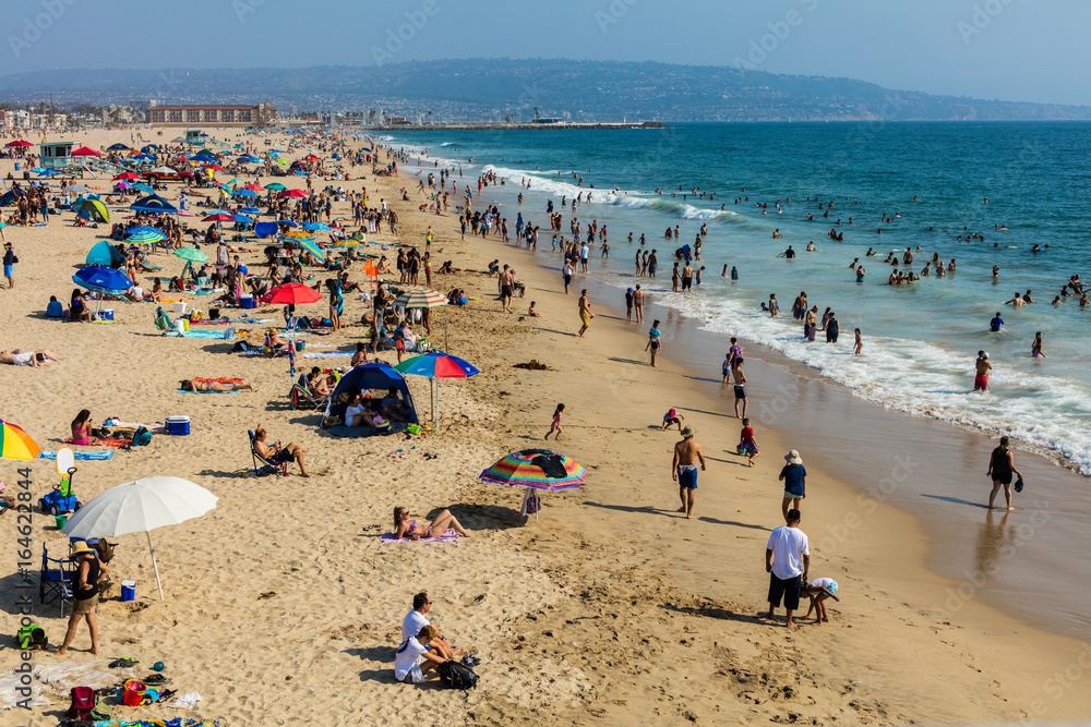 Crowded Beach in July (High Resolution)